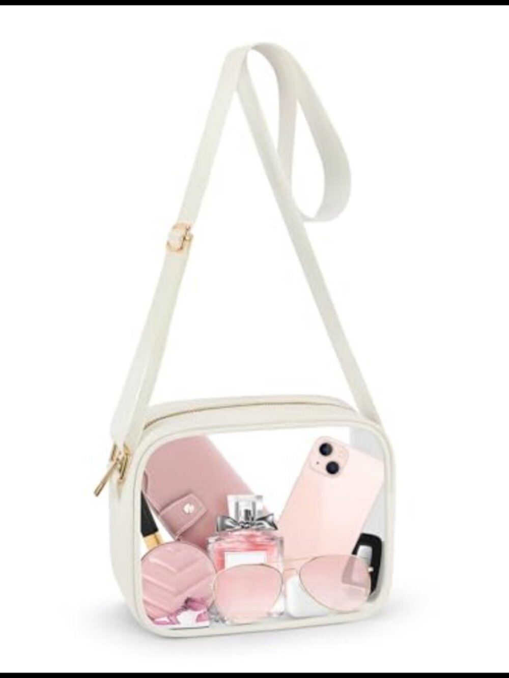 Clear Crossbody Bag Stadium Approved Purse TPU Leather